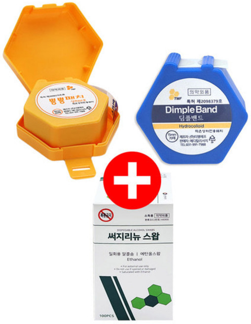 딤플밴드 주사밴드 70매입+뿅뿅패치 여드름패치 120매입 [+삼현써지스왑 100pcs], 1개