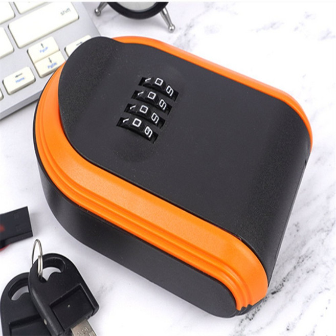 착착 비밀번호 보안 금고함 약장 도난방지, 오렌지