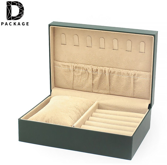 다솜패키지 17x12cm 사각 쿠션반지 주얼리 보석함, 1개, 카키