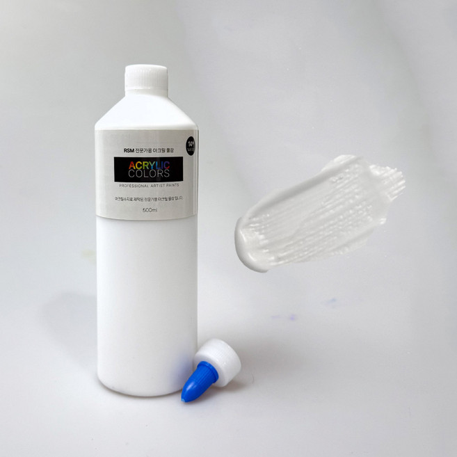 아크릴물감 500ml 전문가용, 1개, 24-흰색