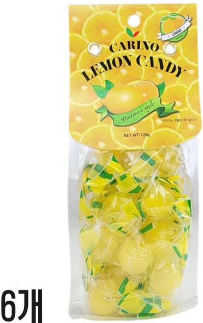 카리노 사우어 레몬캔디 1kg (185여개입대용량), 6개, 120g