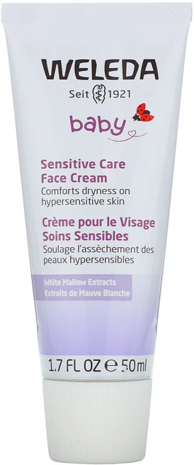 Weleda 유아용 센시티브 케어 페이스 크림 화이트 멜로우 추출물 50ml(1.7fl oz) 2팩, 1개, 50ml - 쿠팡