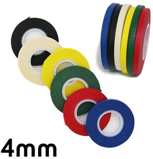 세모네모 라인테이프 4mm, 백색, 1개