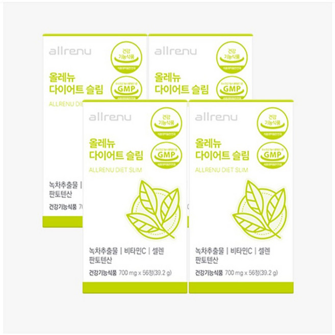 (구)리뉴메디 올레뉴 다이어트 슬림 4팩, 56정, 4개