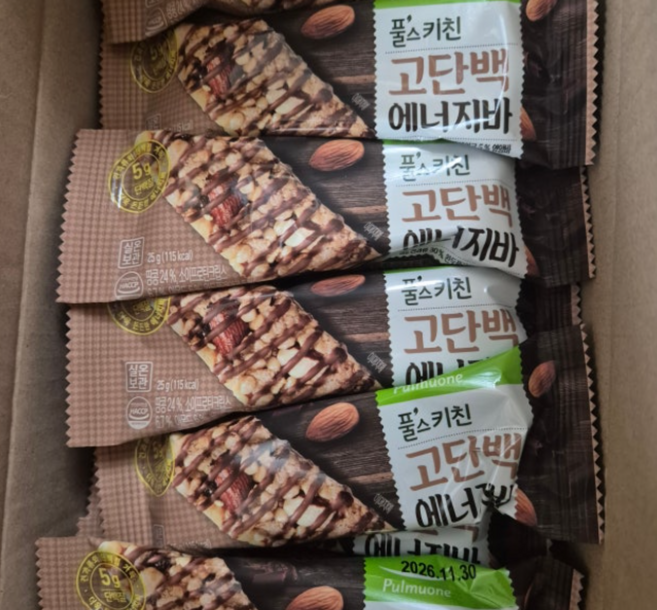 풀무원 고단백 저당 에너지바 등산간식 25g x 30개입, 30개