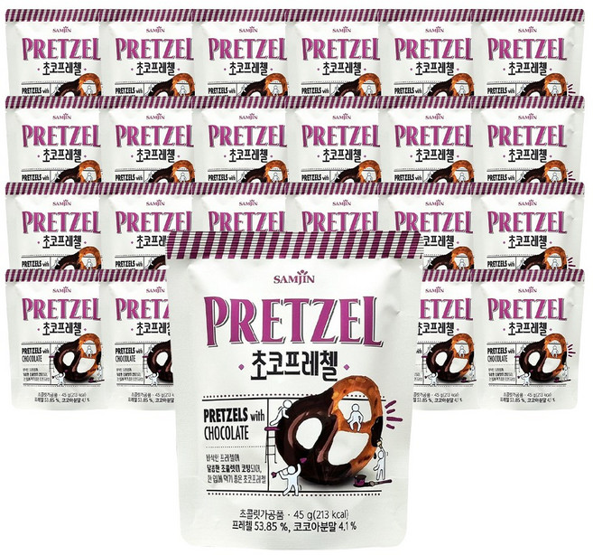 초코 미니프레첼, 24개, 45g