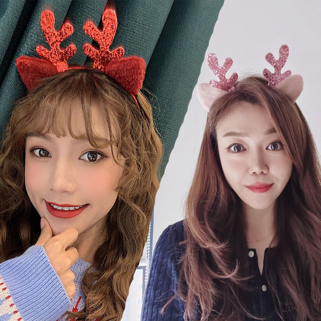 은꽃밴드 보들귀 루돌프 뿔 머리띠