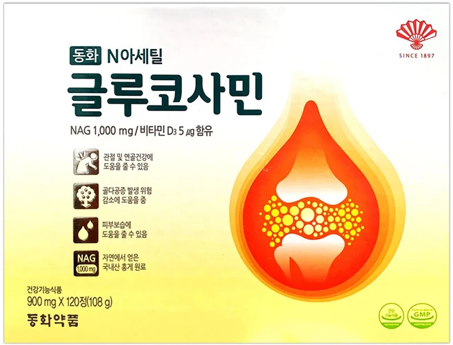 동화약품 동화N아세틸 글루코사민 120정 2개월분, 1개 - 쿠팡