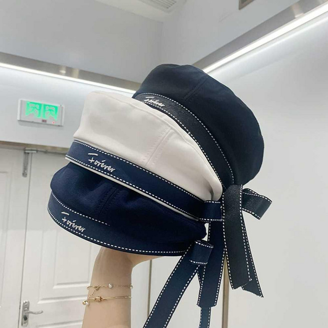 일본 빈티지 마린룩 화가 귀여운 베레모