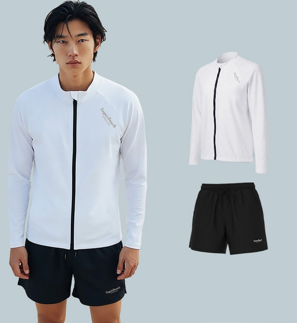 슈가비치 남녀공용 집업 래쉬가드+보드숏 세트 BH25-16F 수영복