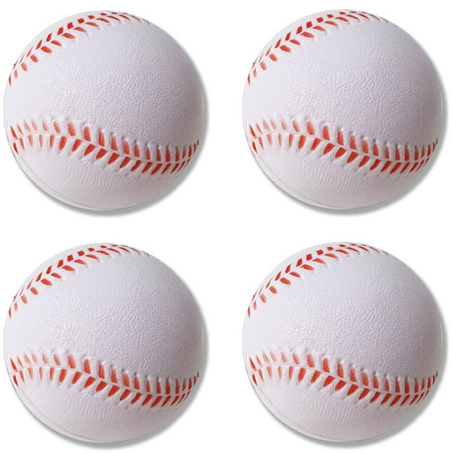 스마일야구공 6.3 7.0 스펀지 야구공 2P 3P 4P 안전 스펀지공 야구 소프트볼 연습공, 스펀지 야구공 7.0cm, 4개
