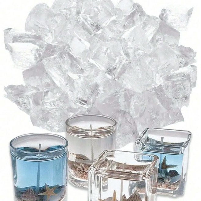 투명 젤리 왁스 수제 양초 제작용 크리스탈 제작, 1개