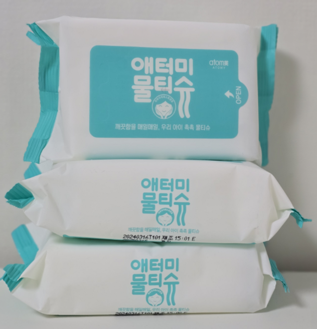 애터미 휴대용 물티슈, 20매, 12개