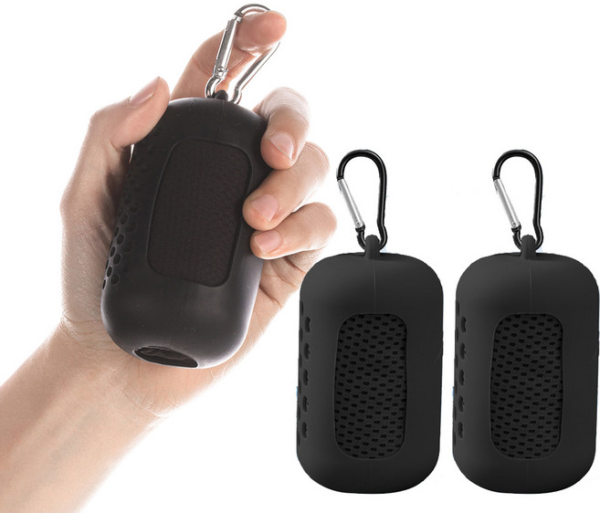 카라비너 한손 쿨타월 등산 필라테스 헬스 kc인증 알러지검사완료, 3개, 카본블랙