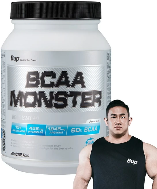 BUP BCAA몬스터 소다맛 류신 아미노산 헬스보충제 BCAA, 500g, 1개 - 쿠팡