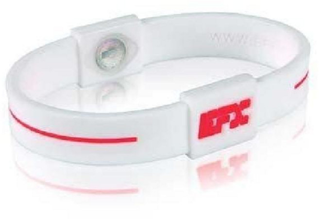 EFX 퍼포먼스 순수 실리콘 팔찌 균형 유연성, 화이트/레드, 1개