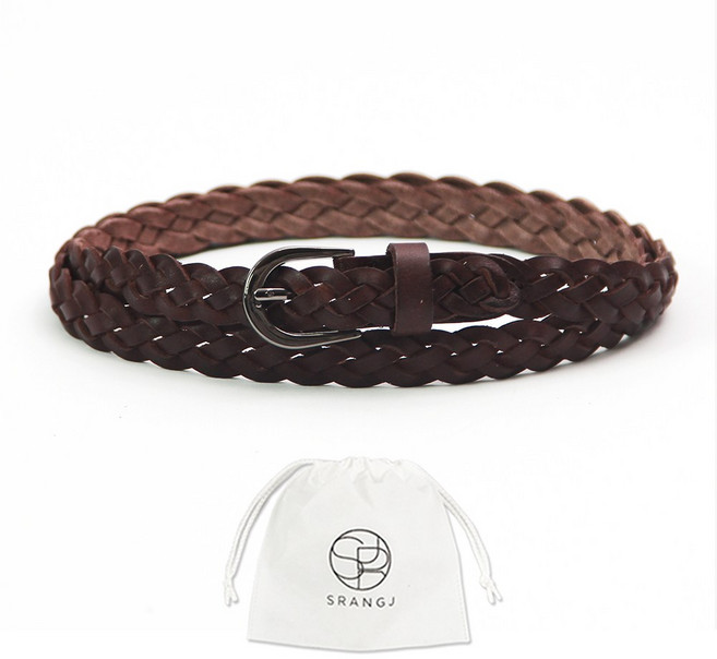 에스랑제이 여성 캐주얼 청바지 가죽 꽈배기 벨트 BG27