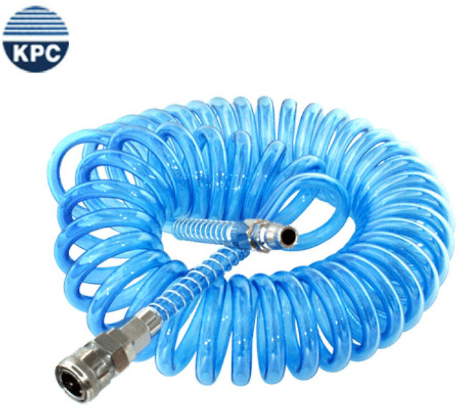 국산 코일 에어호스(블루) 특A급 KPC 연질 호수 콤프레샤 8MM X 10M, 1개