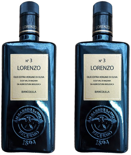 바르베라 로렌조 NO. 3 냉압착 엑스트라버진 올리브오일, 2개, 500ml