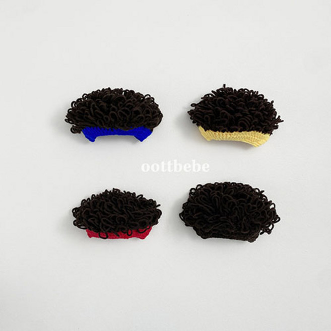 오뜨베베 위그햇 뽀글이 가발 아기모자 가발모자 조리원동기 단체촬영 단체룩, 레드