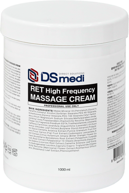 [도수치료/피부관리/바디관리/고주파시술] 디에스 고주파 마사지 크림 1000ml, 1L, 1개