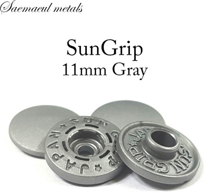 일제 썬그립 티단추 11mm, 11mm그레이, 10세트