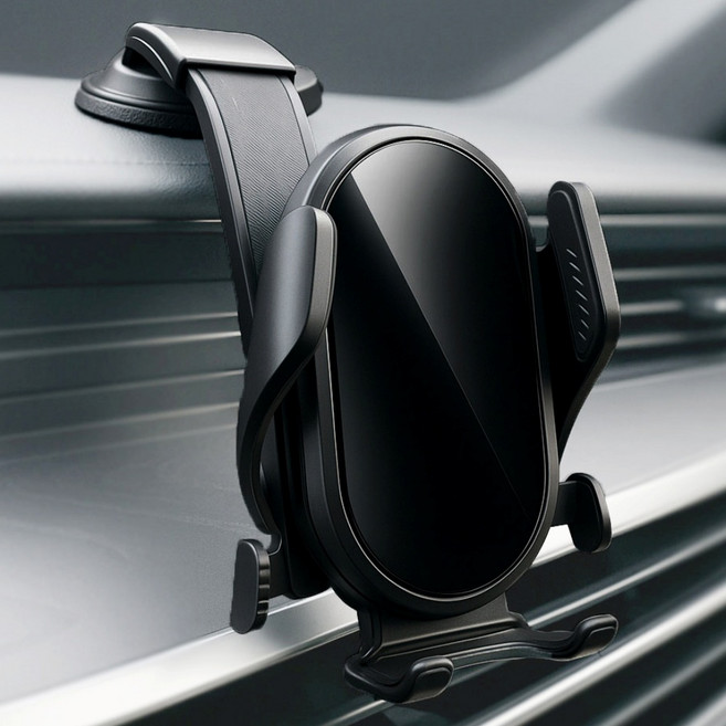 세이보링 차량 핸드폰 흡착식 거치대 대쉬보드 유리, 블랙, 1개