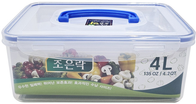 네오플 조은락 투명 밀폐 3L ~ 6L 업소용 반찬통 김치통, 1개