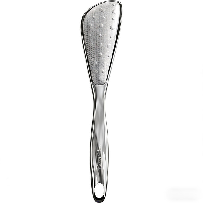 Zebeer 고급스러운 메탈 질감 양면 스테인리스 발각질제거기, 80g, 1개, 1개입