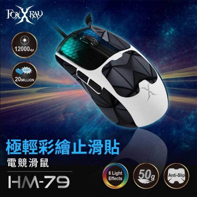 祥昌電子 FOXXRAY FXR-HM-79 極輕彩繪止滑貼電競滑鼠