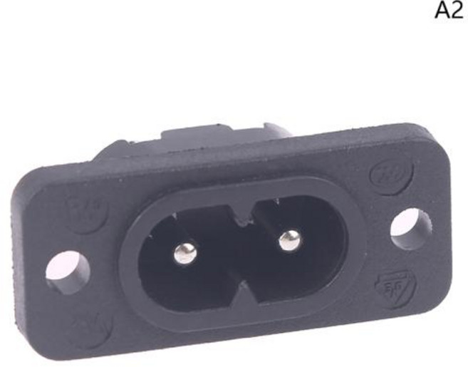 암수 전원 콘센트 내장 커넥터 8 자형 플러그 소켓 AC 2.5A 250V, A2, 1개