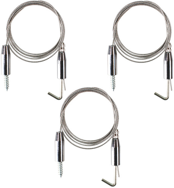 코텍 액자걸이 와이어1M 좁은틈새용 실버 3개입, 3개