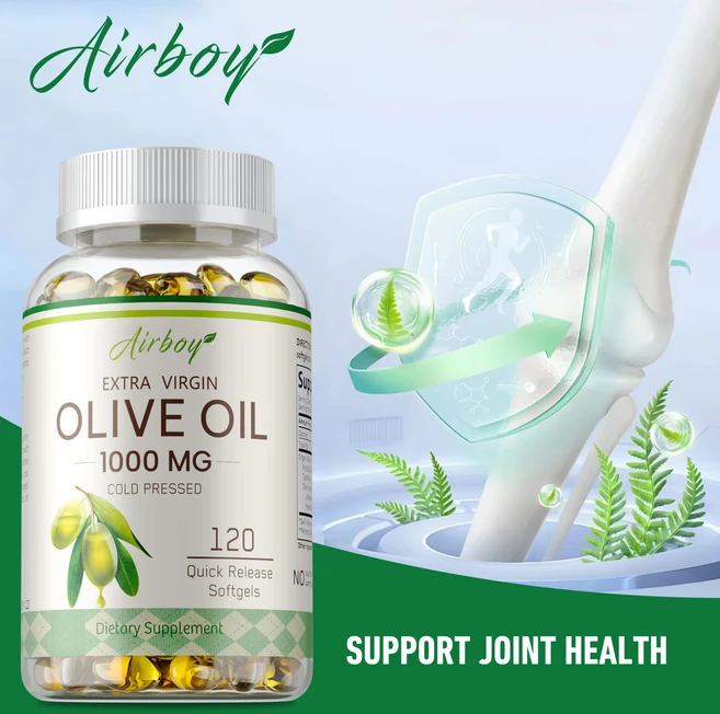 엑스트라 버진 올리브 오일 캡슐 1회 제공량당 1000mg 심장 관절 뇌 건강 지원 120캡슐, 2개, 120정 - 쿠팡