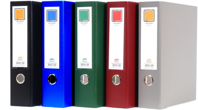 삼정 합지 3공 D링 바인더 링바인더 하드커버 파일철 싸바리 바인다, 회색, 7cmX5개