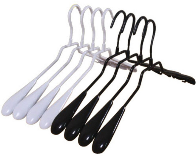 고리실리콘옷걸이 20개 어깨뿔방지 정장 티셔츠옷걸이, 블랙
