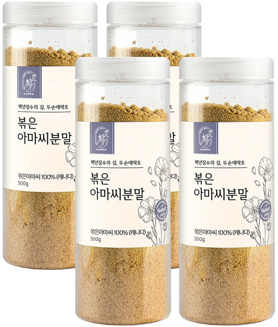 두손애약초 볶은아마씨분말, 4개, 500g