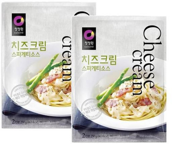 청정원 치즈크림스파게티소스, 250g, 2개