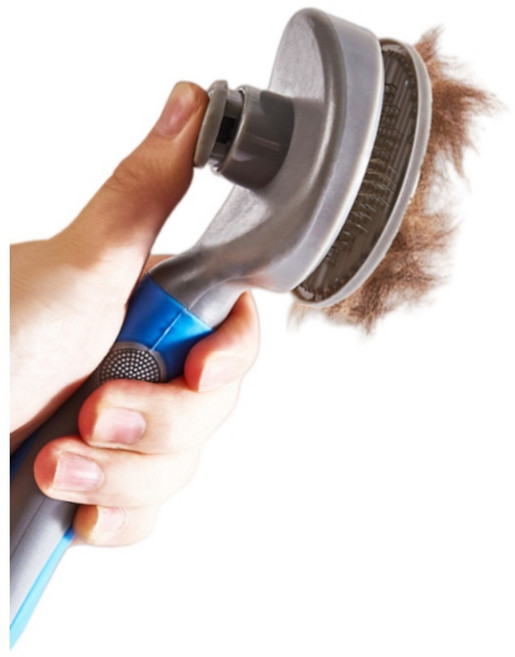 코코필 cocofil 반려동물 원터치 케어 브러쉬 20 x 10 cm, 1개, 블루