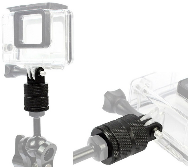 고프로 히어로 시리즈 오즈모액션 호환 360도 회전 알루미늄 삼각대 어댑터, 1개