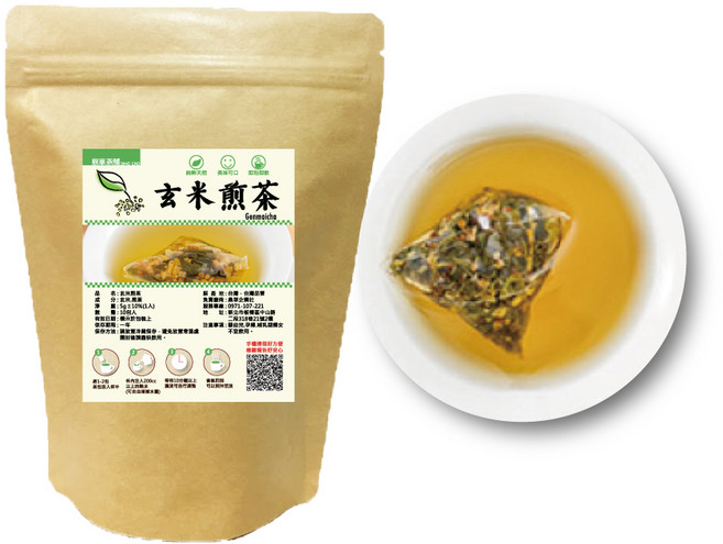 鼎草茶舖 月餅配茶 下午茶 日式黃金玄米茶, 5g, 1套, 10個裝