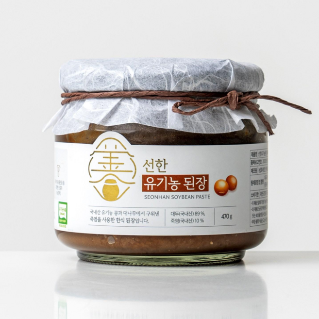 선한유기농된장 재래식 유기농 된장, 3kg, 1개