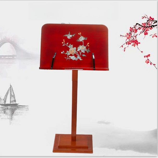 악보대 거치대 휴대용 접이식 스탠드 메뉴판 마이티킹 최고급보면대 악기 사회대, 1개, 레드우드 플로럴 악보대