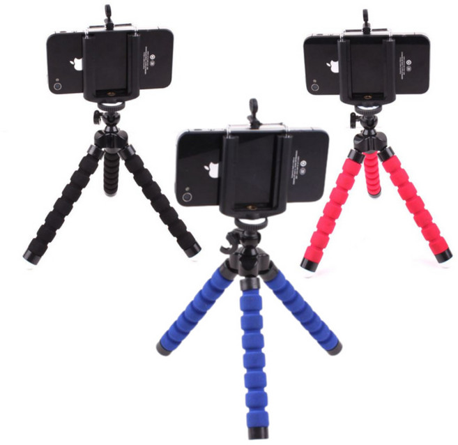 음식점 매장 스마트폰 QR체크 문어발 삼각대 거치대