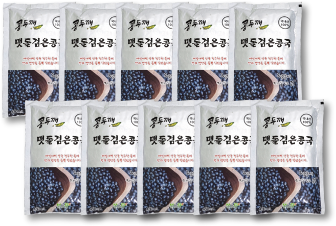 콩두깨 맷돌 검은콩국 서리태 진한 콩국수 국물 검은콩 두유, 10, 450ml