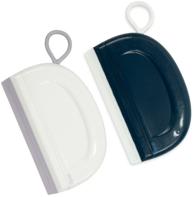 디딕 물기제거 간편 실리콘 미니 스퀴지 2p, 1세트, 화이트+코발트 블루