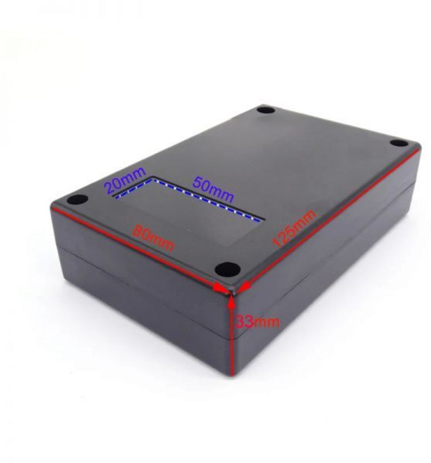 방수 플라스틱 프로젝트 DIY 박스 보관 케이스 ABS 하우징 계기 인클로저 박스 전자 전원 공급 장치, 1개, 5) Black 125x80x33mm