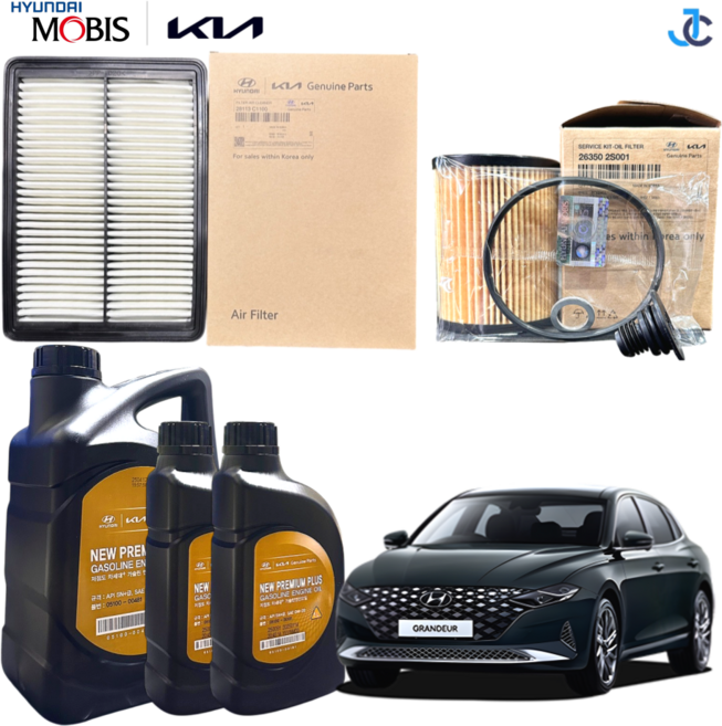 현대 더뉴 그랜저 IG 순정 엔진오일세트 1대분, 1세트, 더뉴 그랜저 IG 2.5 가솔린