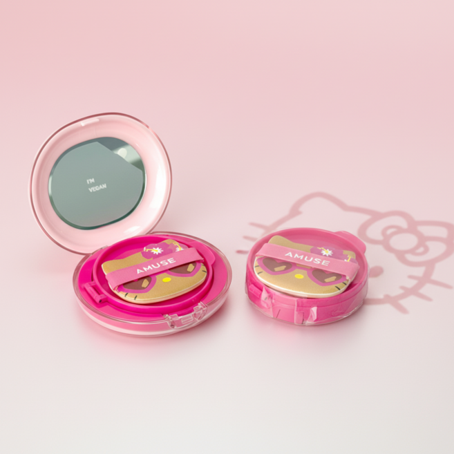 어뮤즈 태닝키티 듀 파워 비건 쿠션 기획세트 [본품+리필], 1개, 01 퓨어 + 태닝키티 인형 키링