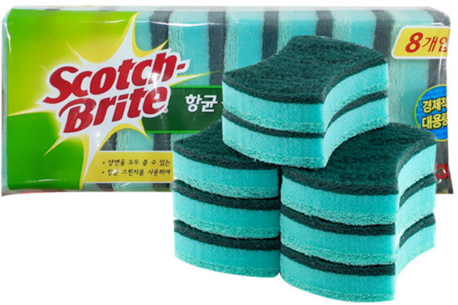 3M 항균 삼중양면 다목적 수세미 (대형) 입 MD-100, 8개, 8개