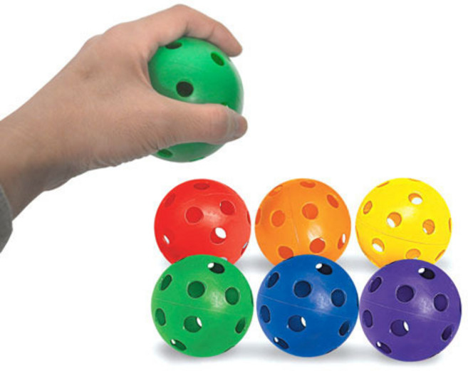 키드짐 코스모펀볼세트 IKG4050 (6개입) 플로어볼공, 빨강/노랑/주황/초록/파랑/보라